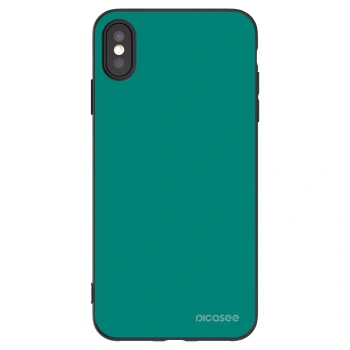 Picasee silikonowe czarne etui na Apple iPhone XS Max - Emerald Mist