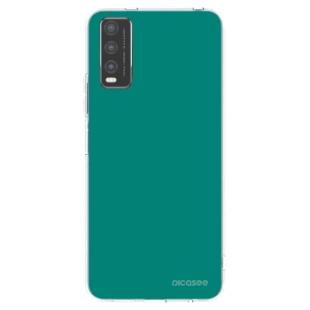 Picasee silikonowe przeźroczyste etui na Vivo Y20s - Emerald Mist