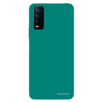 Picasee silikonowe przeźroczyste etui na Vivo Y11s - Emerald Mist