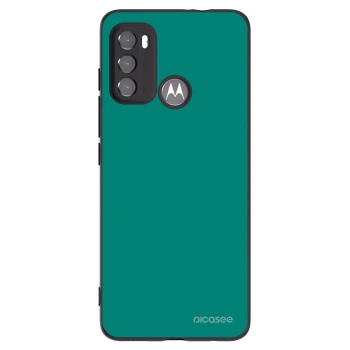 Picasee silikonowe czarne etui na Motorola Moto G60 - Emerald Mist