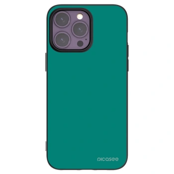 Picasee silikonowe czarne etui na Apple iPhone 14 Pro Max - Emerald Mist