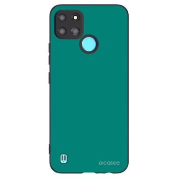 Picasee silikonowe czarne etui na Realme C21Y - Emerald Mist