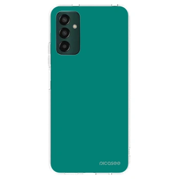 Picasee silikonowe przeźroczyste etui na Samsung Galaxy M13 M135F - Emerald Mist