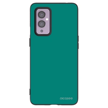Picasee silikonowe czarne etui na OnePlus 9 - Emerald Mist