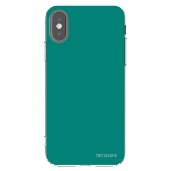 Picasee silikonowe przeźroczyste etui na Apple iPhone X/XS - Emerald Mist