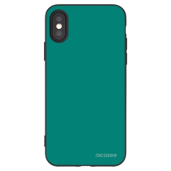 Picasee silikonowe czarne etui na Apple iPhone X/XS - Emerald Mist