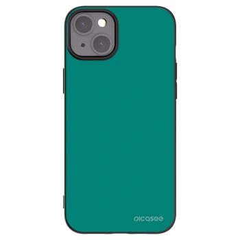 Picasee silikonowe czarne etui na Apple iPhone 15 Plus - Emerald Mist