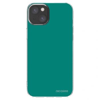 Picasee silikonowe przeźroczyste etui na Apple iPhone 15 Plus - Emerald Mist