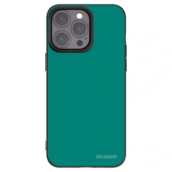 Picasee silikonowe czarne etui na Apple iPhone 15 Pro Max - Emerald Mist