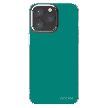 Picasee silikonowe przeźroczyste etui na Apple iPhone 15 Pro Max - Emerald Mist