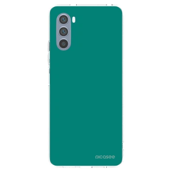 Picasee silikonowe przeźroczyste etui na Motorola Moto G62 - Emerald Mist