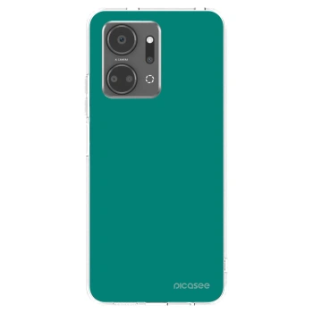 Picasee silikonowe przeźroczyste etui na Honor X7a - Emerald Mist