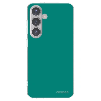 Picasee silikonowe przeźroczyste etui na Samsung Galaxy S24 S921B 5G - Emerald Mist