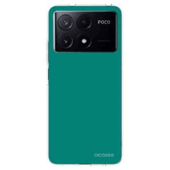 Picasee silikonowe przeźroczyste etui na Xiaomi Poco X6 Pro - Emerald Mist