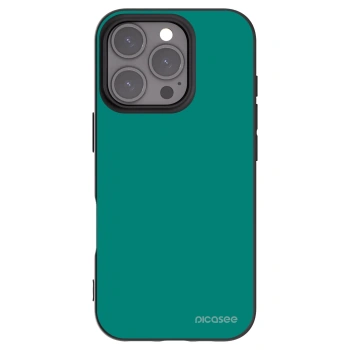 Picasee silikonowe czarne etui na Apple iPhone 16 Pro - Emerald Mist