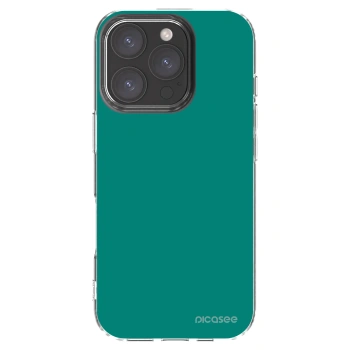 Picasee silikonowe przeźroczyste etui na Apple iPhone 16 Pro - Emerald Mist
