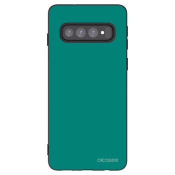 Picasee silikonowe czarne etui na Samsung Galaxy S10 G973 - Emerald Mist
