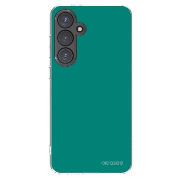Picasee silikonowe przeźroczyste etui na Samsung Galaxy S24 FE S721B - Emerald Mist