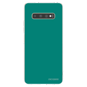 Picasee silikonowe przeźroczyste etui na Samsung Galaxy S10 Plus G975 - Emerald Mist