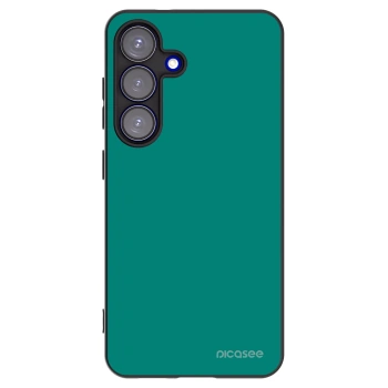 Picasee silikonowe czarne etui na Samsung Galaxy S25 5G - Emerald Mist