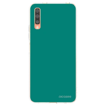 Picasee silikonowe przeźroczyste etui na Samsung Galaxy A70 A705F - Emerald Mist
