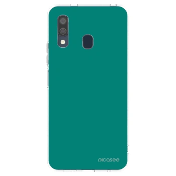 Picasee silikonowe przeźroczyste etui na Samsung Galaxy A40 A405F - Emerald Mist