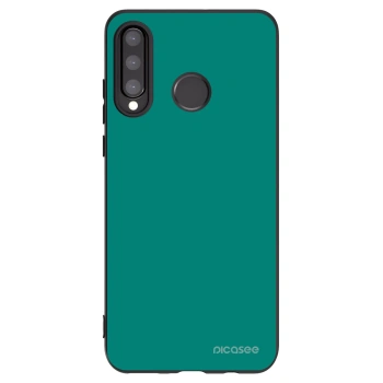 Picasee silikonowe czarne etui na Huawei P30 Lite - Emerald Mist