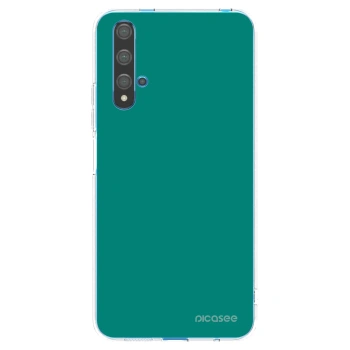 Picasee silikonowe przeźroczyste etui na Huawei Nova 5T - Emerald Mist