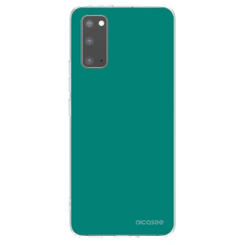 Picasee silikonowe przeźroczyste etui na Samsung Galaxy S20 G980F - Emerald Mist