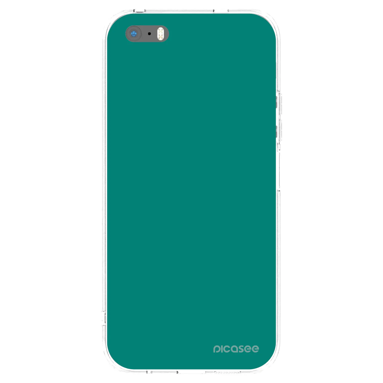 Picasee silikonowe przeźroczyste etui na Apple iPhone 5/5S/SE - Emerald Mist