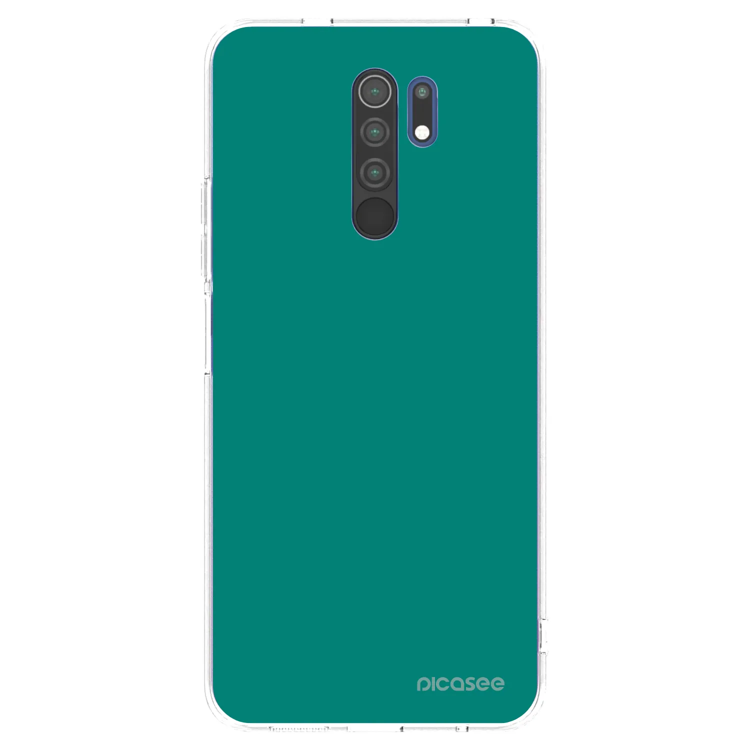 Picasee silikonowe przeźroczyste etui na Xiaomi Redmi 9 - Emerald Mist