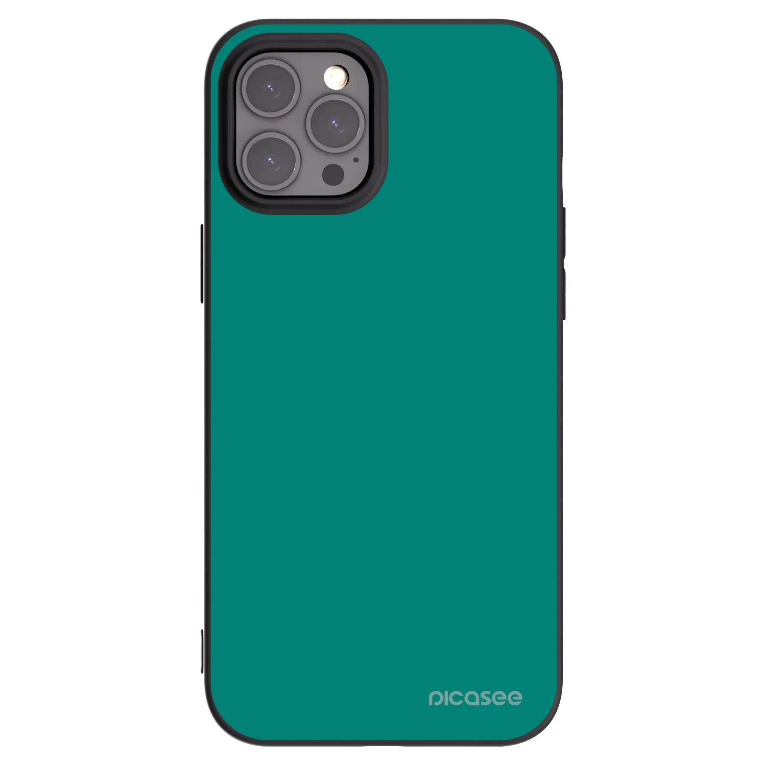 Picasee silikonowe czarne etui na Apple iPhone 12 Pro Max - Emerald Mist
