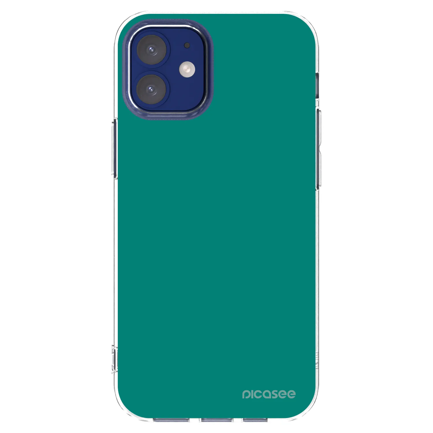 Picasee silikonowe przeźroczyste etui na Apple iPhone 12 mini - Emerald Mist
