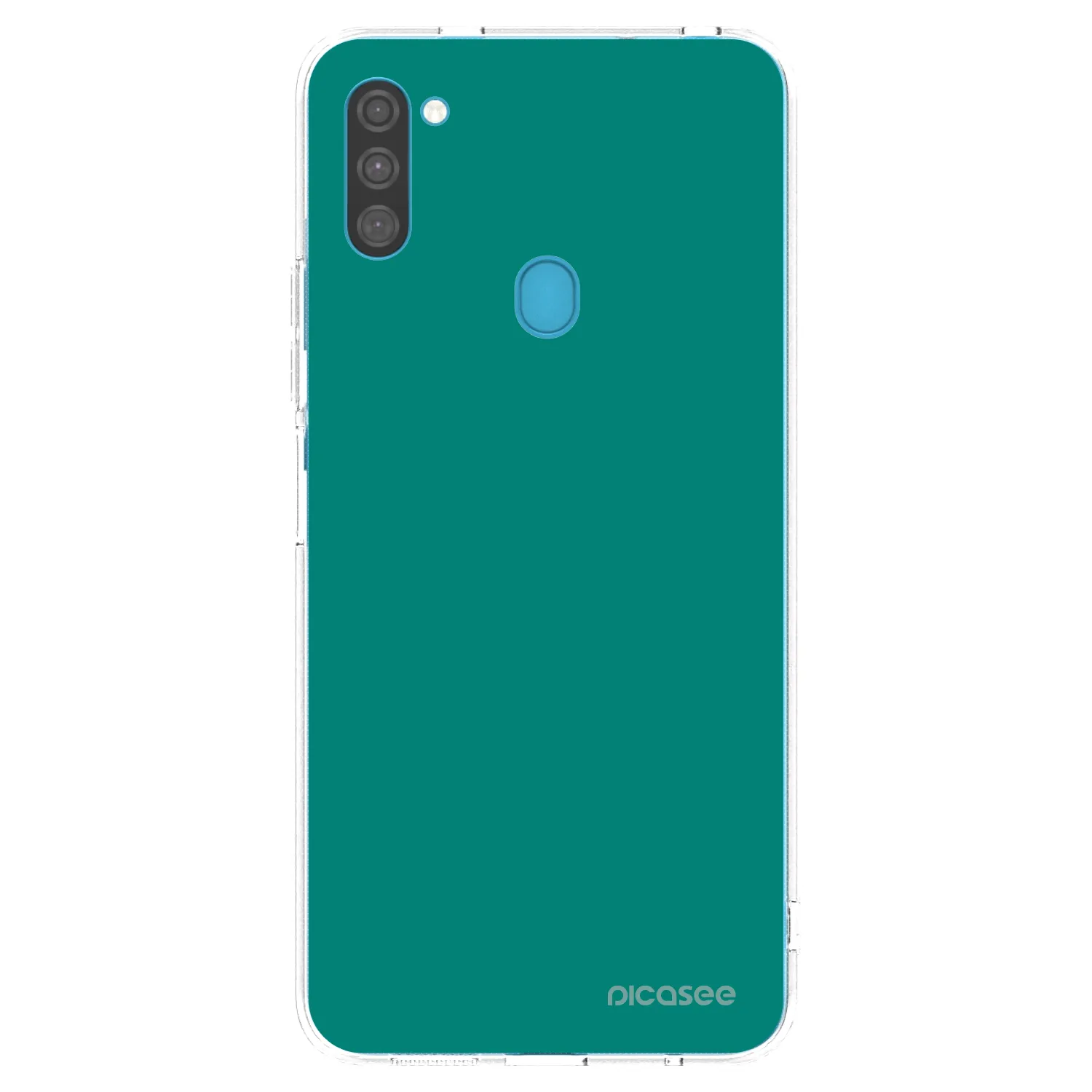 Picasee silikonowe przeźroczyste etui na Samsung Galaxy M11 - Emerald Mist