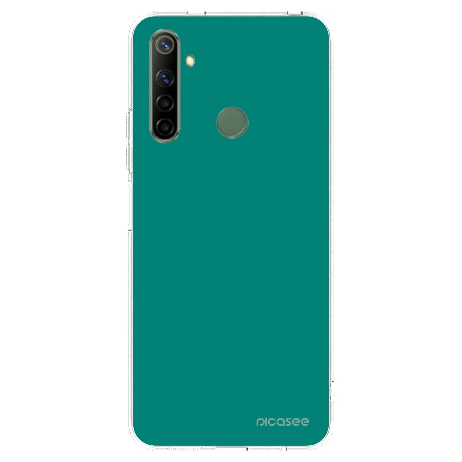 Picasee silikonowe przeźroczyste etui na Realme 6i - Emerald Mist