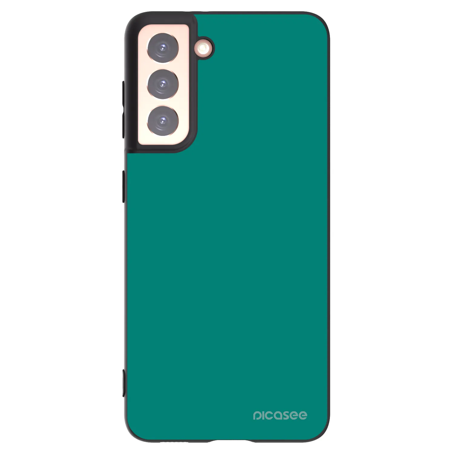 Picasee silikonowe czarne etui na Samsung Galaxy S21 5G G991B - Emerald Mist