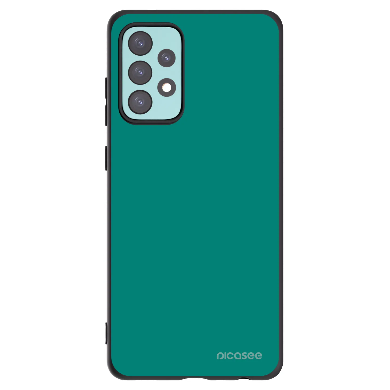 Picasee silikonowe czarne etui na Samsung Galaxy A72 A725F - Emerald Mist