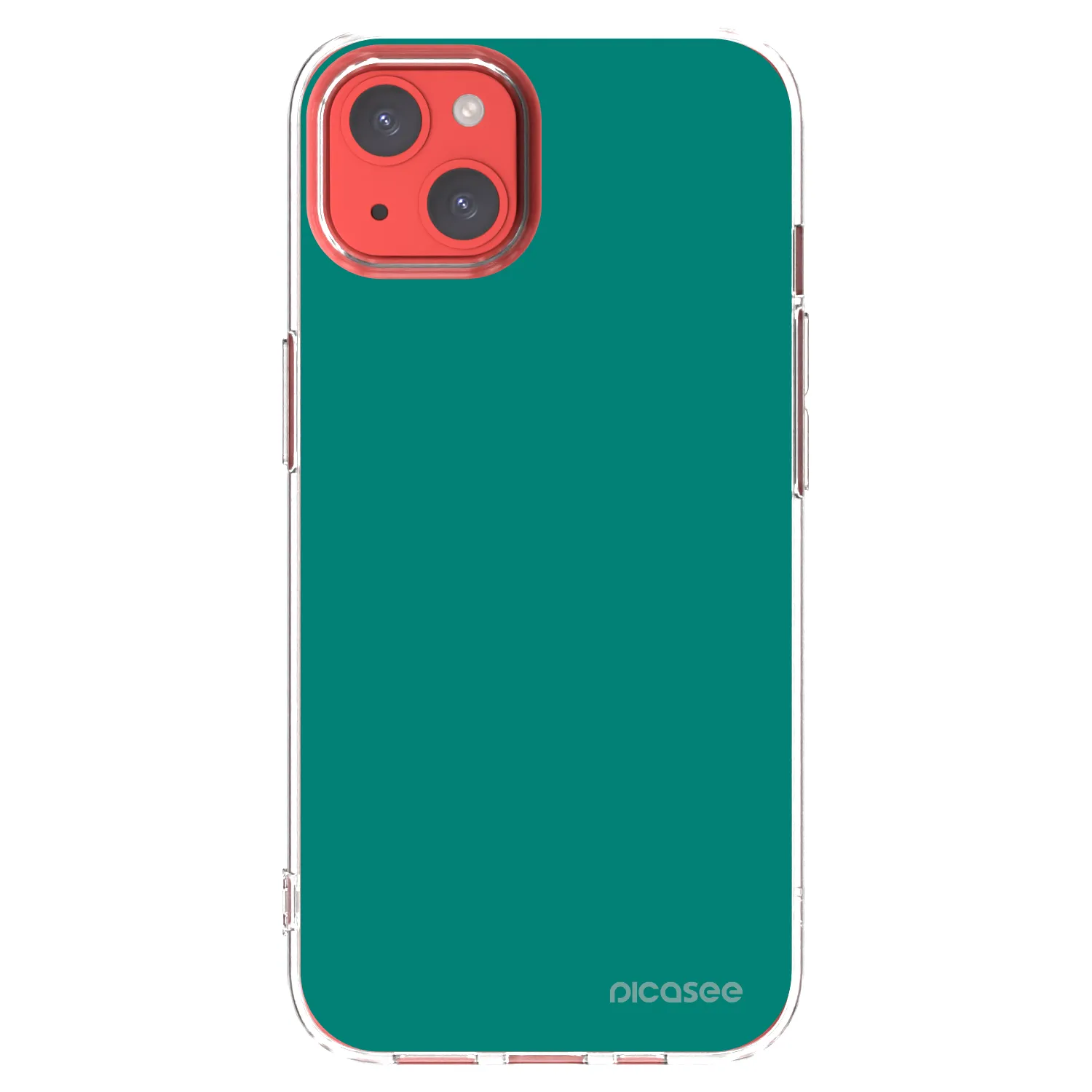 Picasee silikonowe przeźroczyste etui na Apple iPhone 13 - Emerald Mist