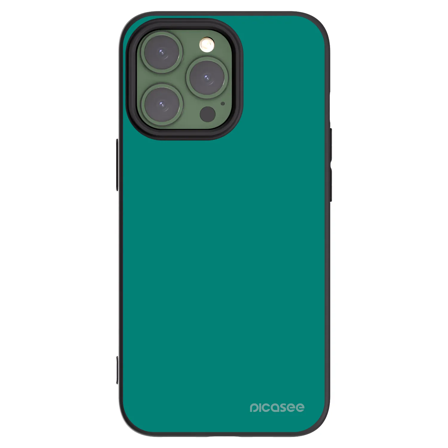 Picasee silikonowe czarne etui na Apple iPhone 13 Pro - Emerald Mist