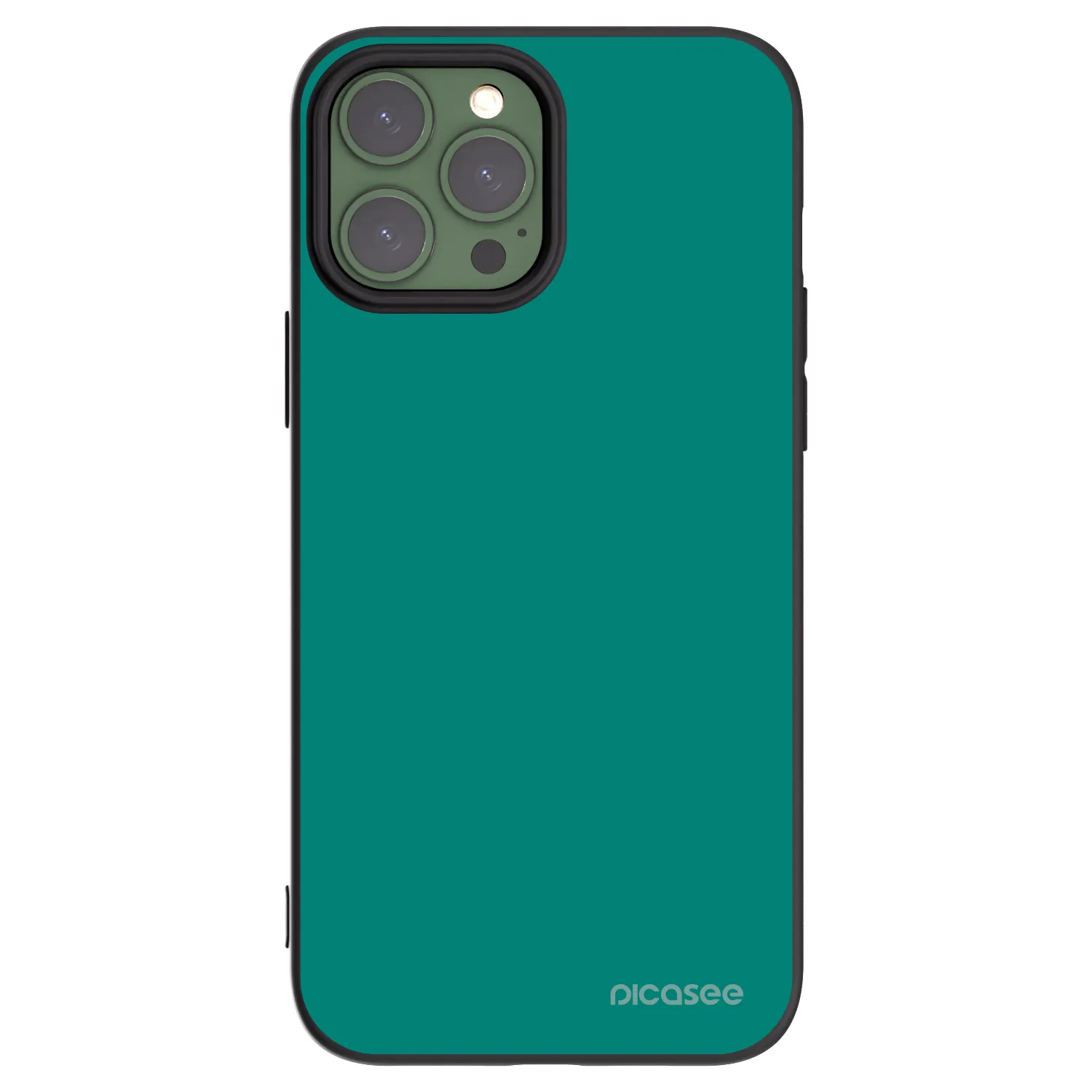 Picasee silikonowe czarne etui na Apple iPhone 13 Pro Max - Emerald Mist