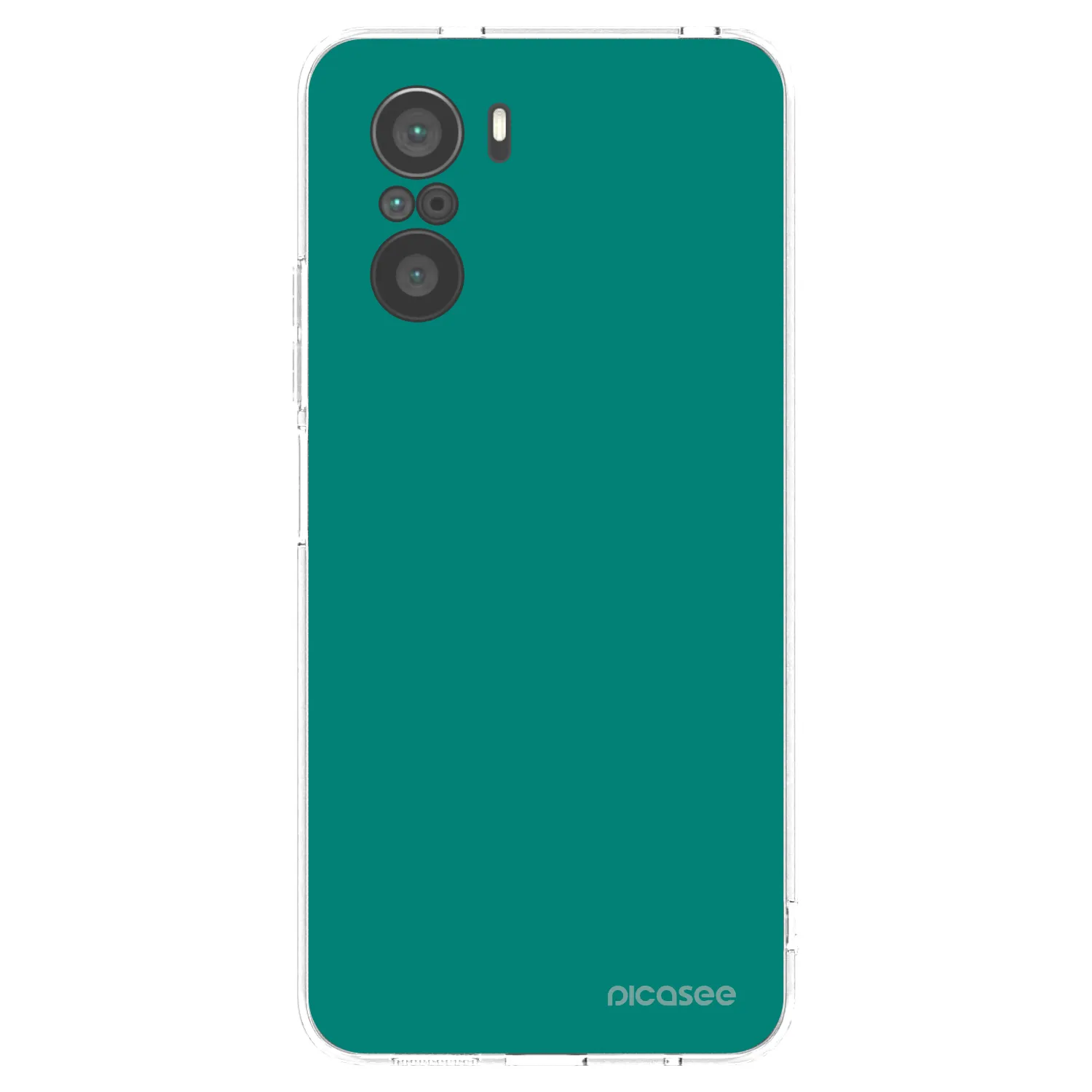 Picasee silikonowe przeźroczyste etui na Xiaomi Poco F3 - Emerald Mist