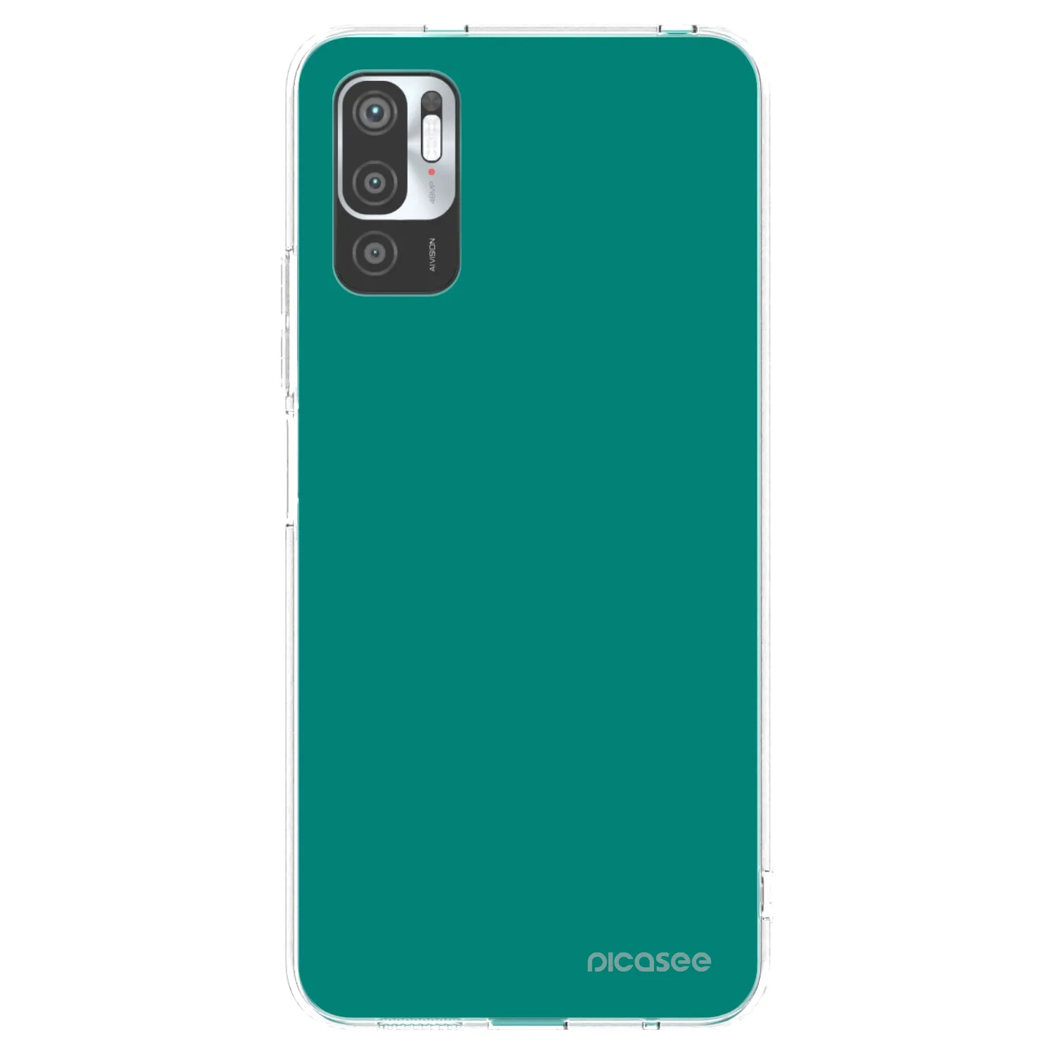 Picasee silikonowe przeźroczyste etui na Xiaomi Redmi Note 10 5G - Emerald Mist