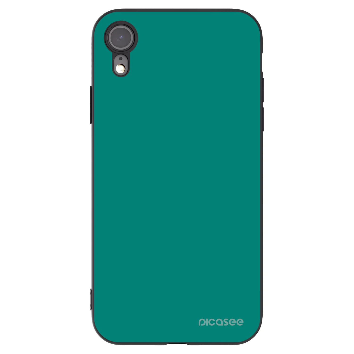 Picasee silikonowe czarne etui na Apple iPhone XR - Emerald Mist