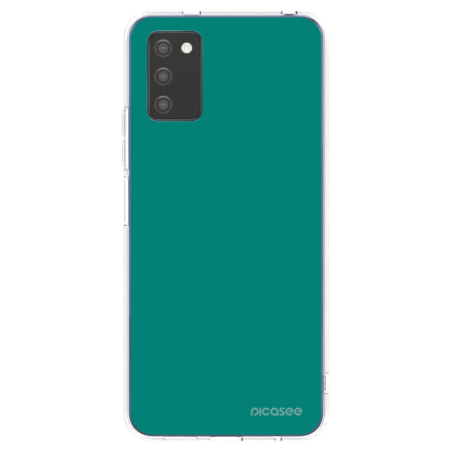 Picasee silikonowe przeźroczyste etui na Samsung Galaxy A02s A025G - Emerald Mist