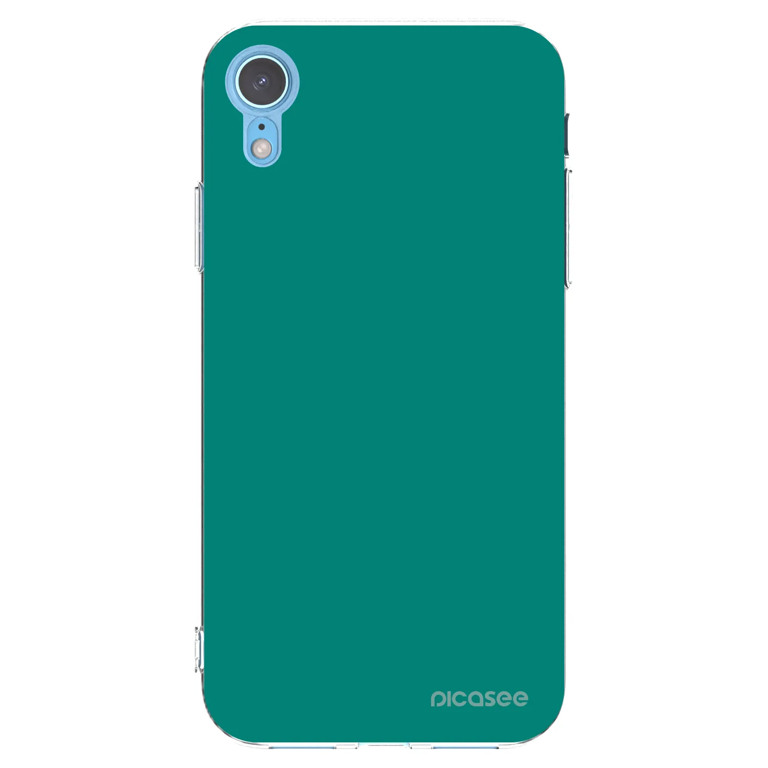 Picasee silikonowe przeźroczyste etui na Apple iPhone XR - Emerald Mist