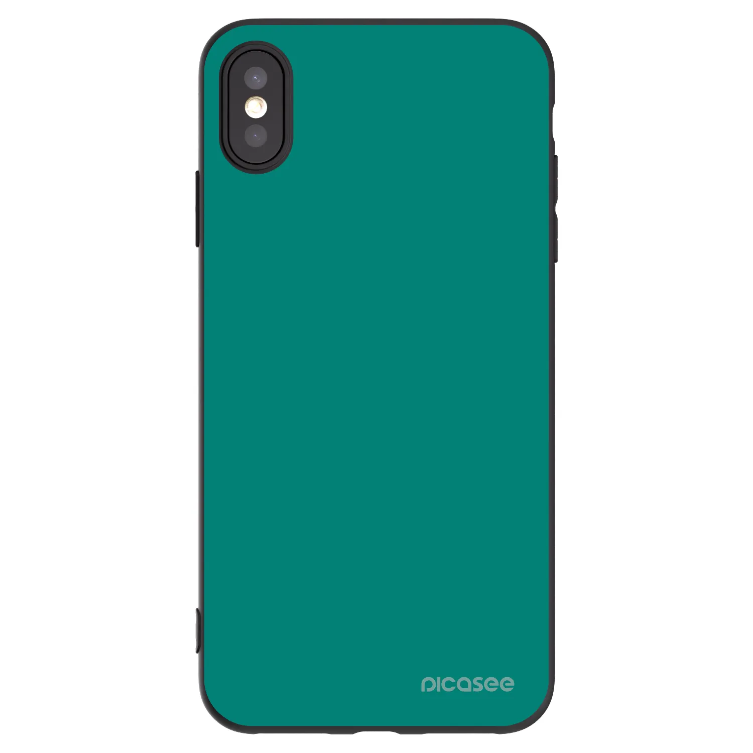 Picasee silikonowe czarne etui na Apple iPhone XS Max - Emerald Mist