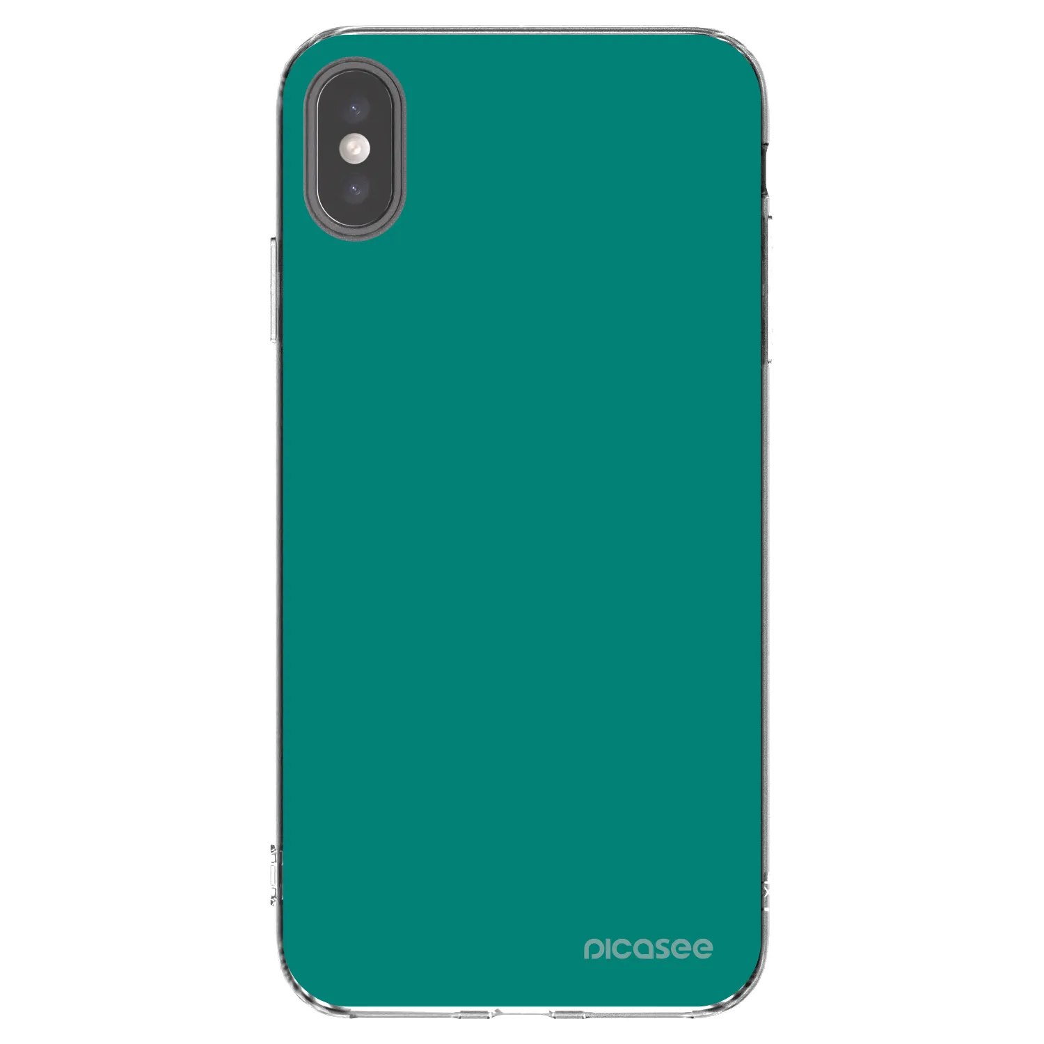 Picasee silikonowe przeźroczyste etui na Apple iPhone XS Max - Emerald Mist