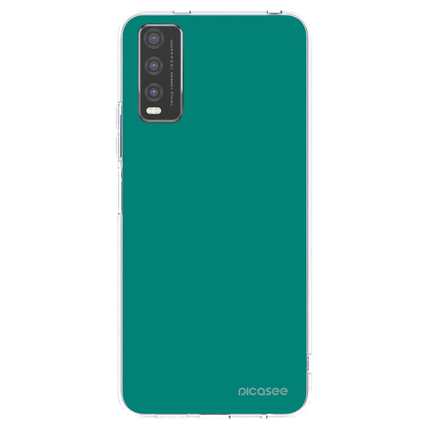 Picasee silikonowe przeźroczyste etui na Vivo Y20s - Emerald Mist