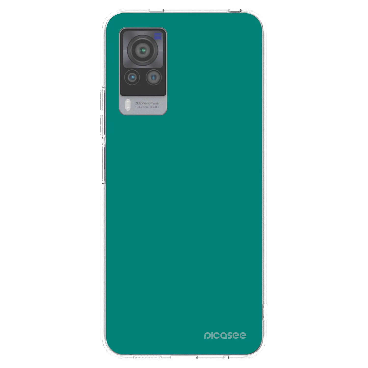 Picasee silikonowe przeźroczyste etui na Vivo X60 Pro 5G - Emerald Mist