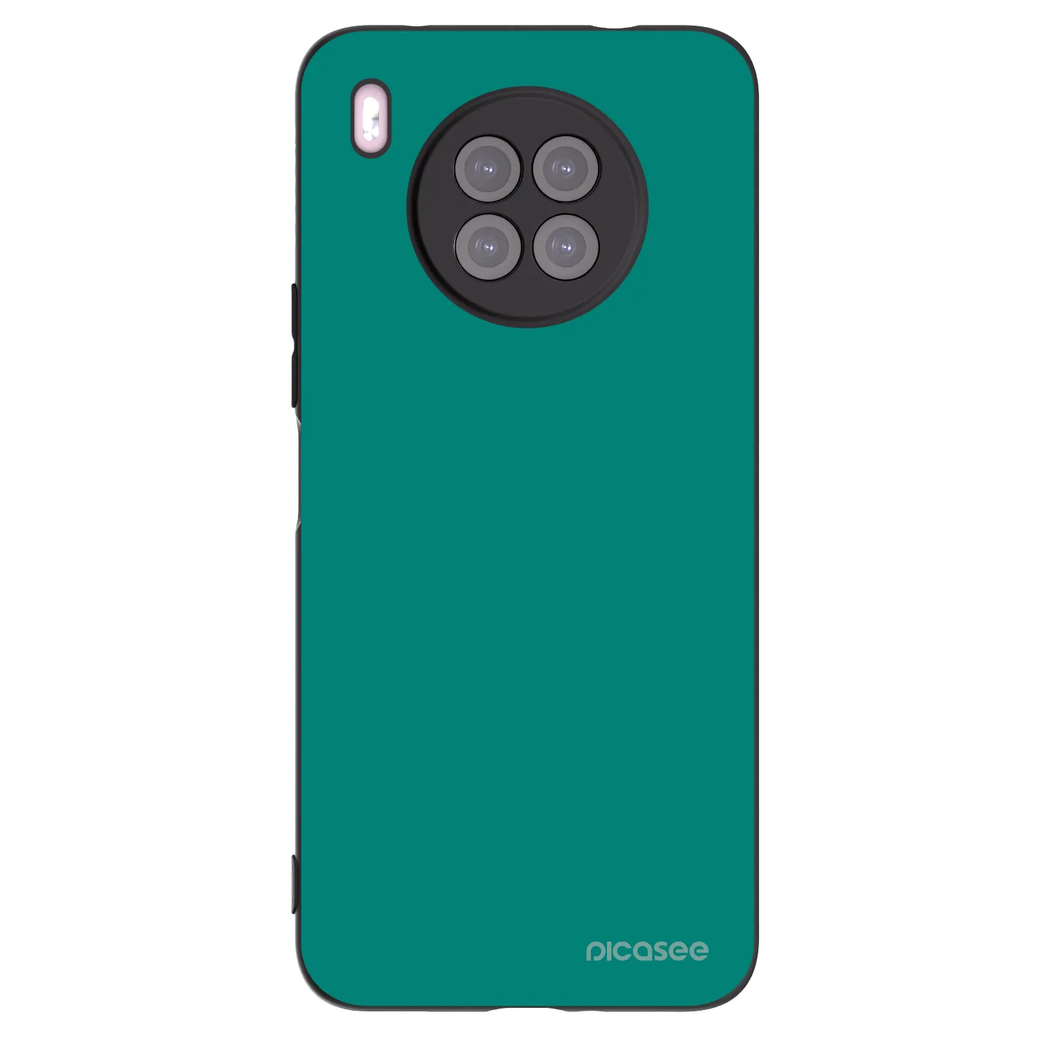 Picasee silikonowe czarne etui na Huawei Nova 8i - Emerald Mist